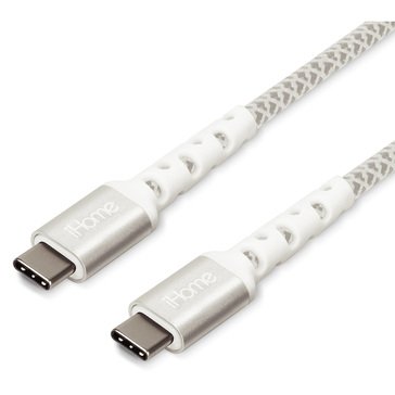iHome 10ft Durastrain USB-C to USB-C Charge Sync Cable with Cable Wrap