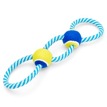 Leaps & Bounds Rope Tennis Ball Dog Toy