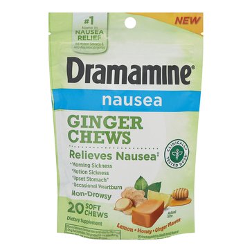 Dramamine Ginger Soft Chews, 20-count