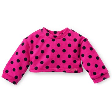 Courtney's Cropped Pink Polka Dot Top