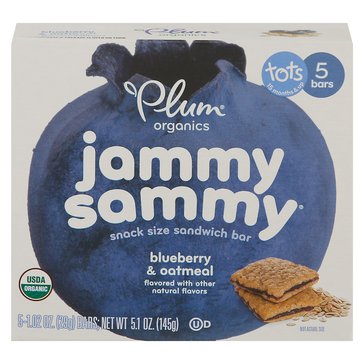 Plum Organics Jammy Sammy Blueberry Oat Bar Baby Food