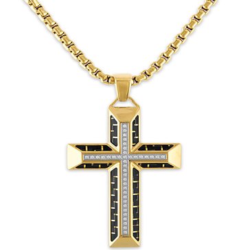 Esquire Men's Diamond Cross Pendant Necklace