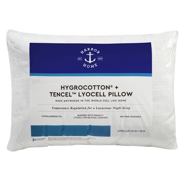 Harbor Home Hygro Luxe Tencel 300-Thread Count Jumbo Pillow