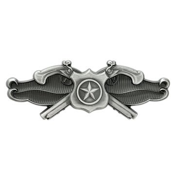 NAVY SECURITY FORCE SPECIALIST Full Size Oxidized Silver Finish