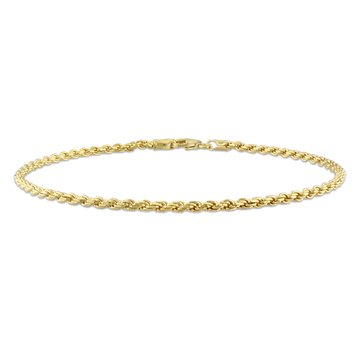 Sofia B. 18K Yellow Gold Plated Sterling Silver Rope Chain Anklet