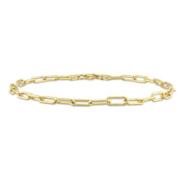 Sofia B. 18K Yellow Gold-Plated Sterling Silver Polished Paperclip Chain Anklet