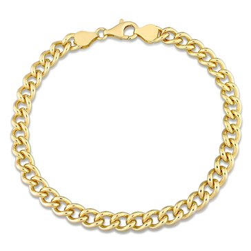 Sofia B. 18K Yellow Gold Plated Sterling Silver Curb Link Chain Anklet