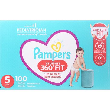 Pampers Cruisers 360 Diapers Size 5, 100-count