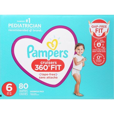 Pampers Cruisers 360 Diapers Size 6, 80-count