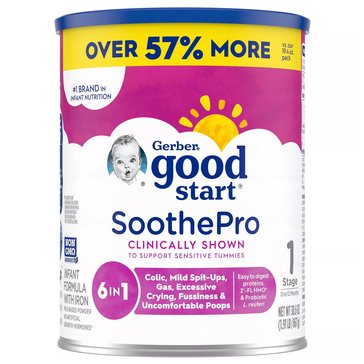 Gerber Good Start SoothePro Stage 1 Powder Infant Formula 30.6oz