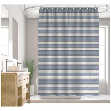Homewear Linens Bongo Stripe Yarn Dyed Shower Curtain