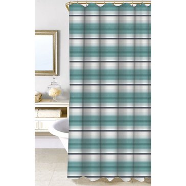 Homewear Linens Water Stripe Waffle Yarn Dyed Shower Curtain