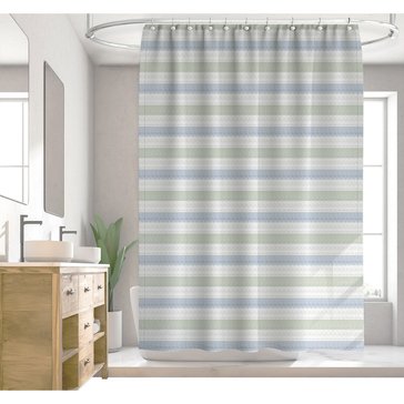 Homewear Linens Olivera Wide Stripe Yarn Dyed Shower Curtain