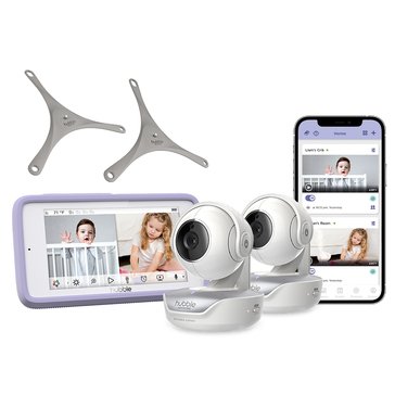 Hubble Connected Nursery Pal Deluxe Twin 5 Smart HD Baby Monitor with Touch Screen