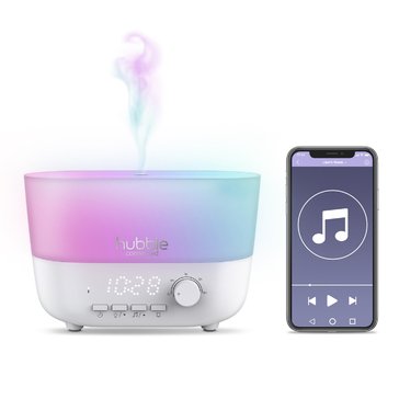 Hubbel Connected Mist 5-in-1 Humidifier with Aroma Diffuser, BT Speaker, Night Light, and Clock