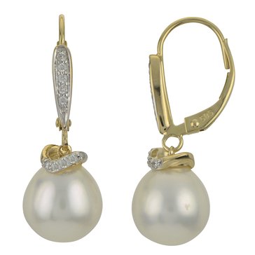 Imperial Cultured Freshwater Pearl and Diamond Accent Earrings