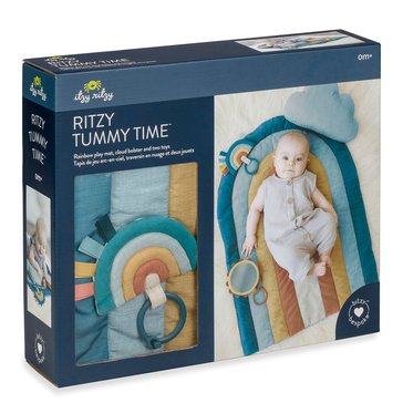 Itzy Ritzy Tummy Time Play Mat With Rainbow Toys