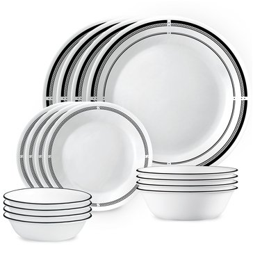 Corelle Brasserie 16-Piece Double Bowl Dinnerware Set