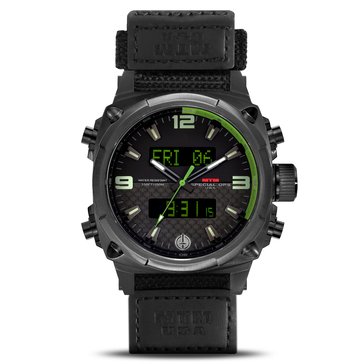 MTM Special Ops Air Stryk II Analog-Digital Titanium Velcro Watch