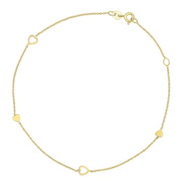 Heart Station Chain Anklet