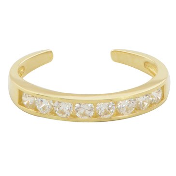 Channel Cubic Zirconia Toe Ring