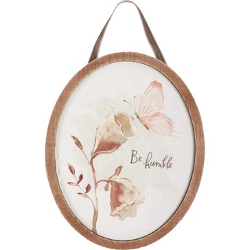 Primitives By Kathy Be Humble Butterfly Hanging Oval Wall Decor
