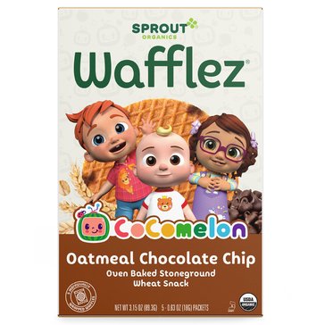 Sprout Organic CoComelon Wafflez Toddler Snack Oatmeal Chocolate Chip