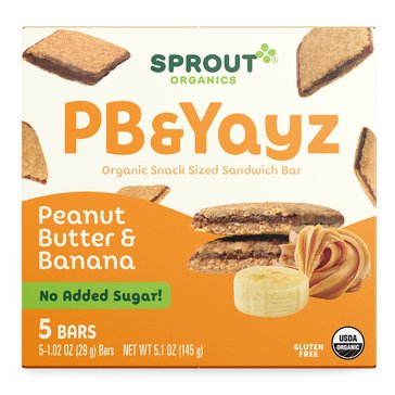 Sprout Organic PB Yayz Sandwich Bar Peanut Butter Banana