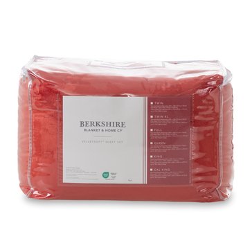 Berkshire Solid Velvet Plush 4-Piece Sheet Set