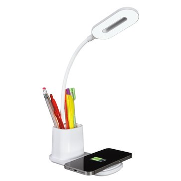 OttLite LED Organizer Desk Lamp with Wireless Charging