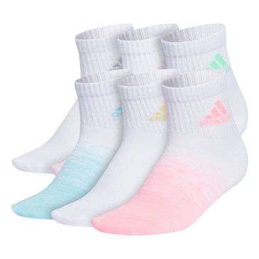 Adidas Girls' Superlite Six Pack Quarter Socks