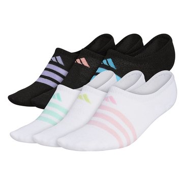 Adidas Girls' Superlite Six Pack Super No Show Socks
