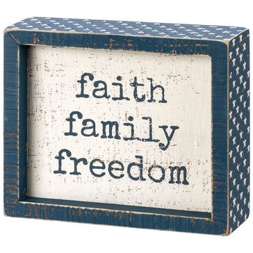 Primitives by Kathy Freedom Inset Box Sign