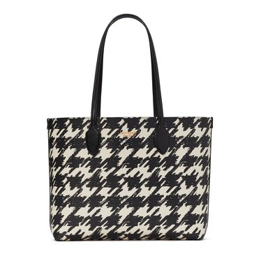 Kate Spade New York Bleecker Painterly Houndstooth Printed Pvc Large Tote