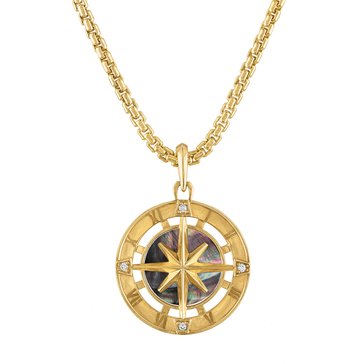 Bulova Men's Marine Star 1/6 cttw Diamond Pendant Necklace
