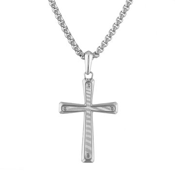Bulova Men's Icon Cross Pendant Necklace
