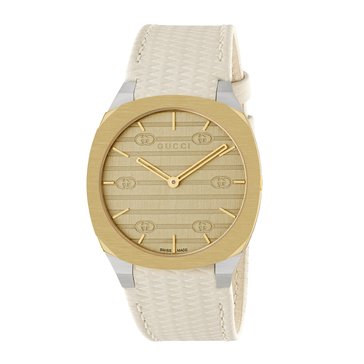 Gucci Women's 25H Leather Strap Watch
