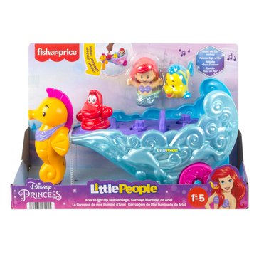 Fisher-Price Little People Disney Princess Ariels Light-Up Sea Carriage Playset