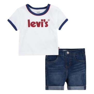 Levis Baby Boys Ringer Tee And Short Set