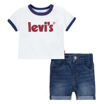 Levis Baby Boys Ringer Tee And Short Set