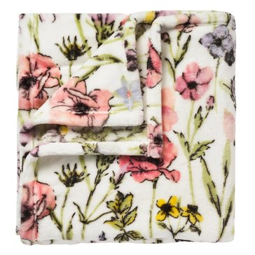 Harbor Home Glimmersoft Spring Floral Willow Throw