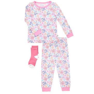 Sleep On It Toddler Girls' Floral Tight Fit Sleep
