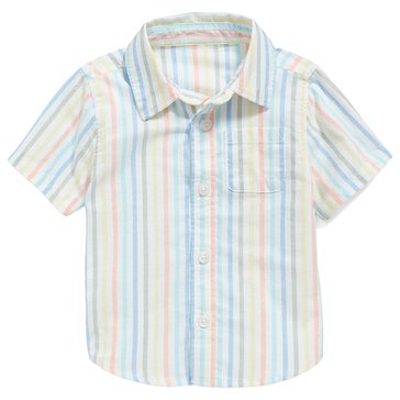 Old Navy Baby Boys' Short Sleeve Oxford Stripe Woven Top
