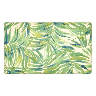 Tommy Bahama Green Paper Leaves Anti Fatigue Mat