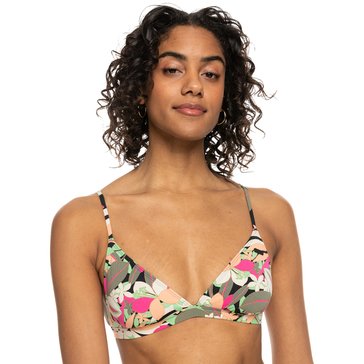 Roxy Women's Printed Beach Classics Fixed Tri Bikini Top