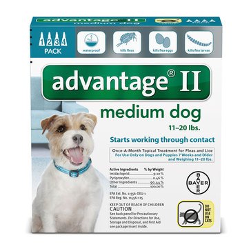 Advantage Flea Treatment for Dogs 11-20 lbs., 4 Treatments