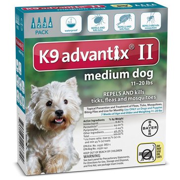 K9 Advantix for Dogs Between 11-20 lbs, 4 Month Supply