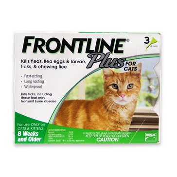 Frontline Plus For Cats 3-Pack Flea and Tick Treatments