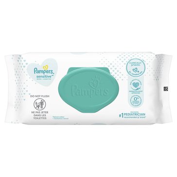 Pampers Sensitive Baby Wipes Tub, 56-count