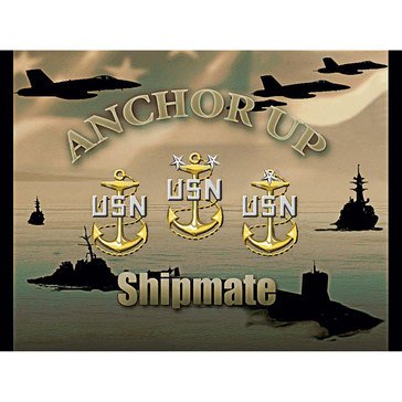 Pure Country USN CPO Anchor Up Shipmate 3 Anchors Afghan